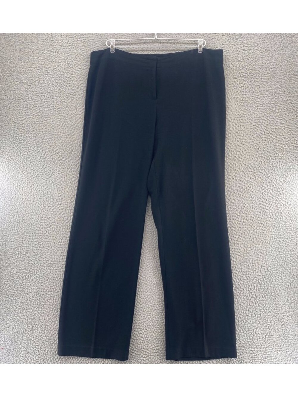 J Jill Pants Womens 14 Black Stretch Wide Leg High Rise Trousers Pockets Career